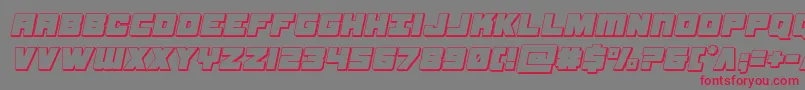 samuraiterrapin3dital Font – Red Fonts on Gray Background