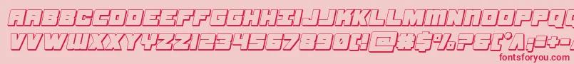 samuraiterrapin3dital Font – Red Fonts on Pink Background