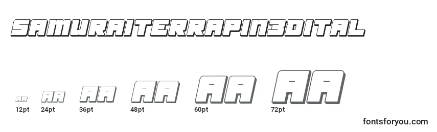 Размеры шрифта Samuraiterrapin3dital