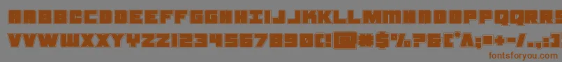 Шрифт samuraiterrapinacad – коричневые шрифты на сером фоне