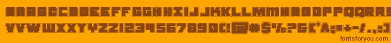 samuraiterrapinacad Font – Brown Fonts on Orange Background