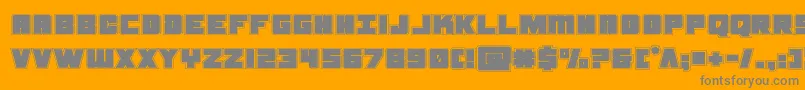 samuraiterrapinacad Font – Gray Fonts on Orange Background
