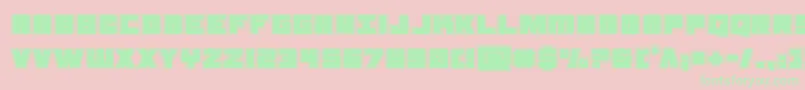フォントsamuraiterrapinacad – ピンクの背景に緑の文字