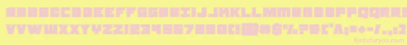 samuraiterrapinacad Font – Pink Fonts on Yellow Background