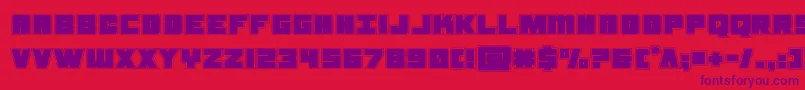 samuraiterrapinacad Font – Purple Fonts on Red Background