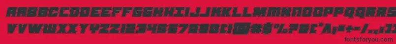 samuraiterrapinacadital Font – Black Fonts on Red Background