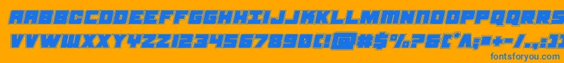 samuraiterrapinacadital Font – Blue Fonts on Orange Background