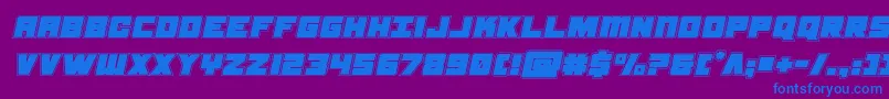 samuraiterrapinacadital Font – Blue Fonts on Purple Background