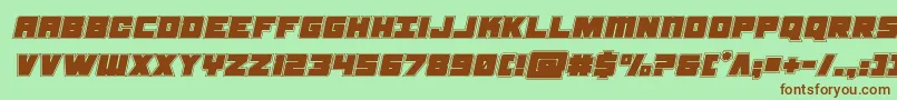 samuraiterrapinacadital Font – Brown Fonts on Green Background