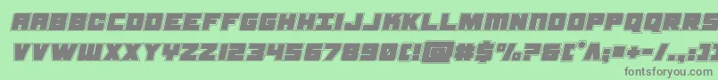 samuraiterrapinacadital Font – Gray Fonts on Green Background