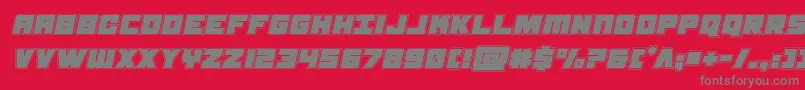 samuraiterrapinacadital Font – Gray Fonts on Red Background