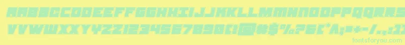 samuraiterrapinacadital Font – Green Fonts on Yellow Background