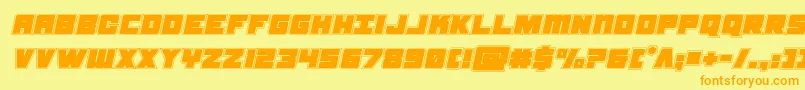 samuraiterrapinacadital Font – Orange Fonts on Yellow Background