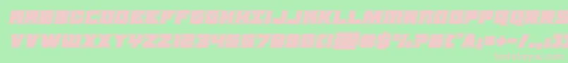 フォントsamuraiterrapinacadital – 緑の背景にピンクのフォント