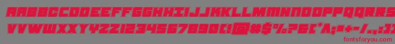 samuraiterrapinacadital-Schriftart – Rote Schriften auf grauem Hintergrund