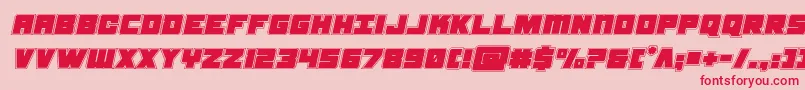 samuraiterrapinacadital Font – Red Fonts on Pink Background
