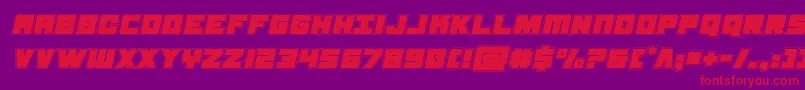 samuraiterrapinacadital Font – Red Fonts on Purple Background