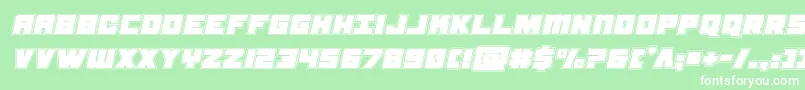フォントsamuraiterrapinacadital – 緑の背景に白い文字