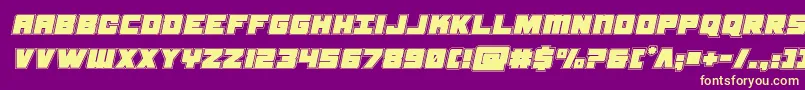 samuraiterrapinacadital Font – Yellow Fonts on Purple Background