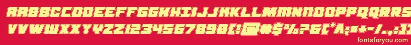 samuraiterrapinacadital Font – Yellow Fonts on Red Background