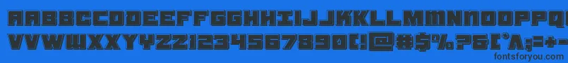 samuraiterrapinbevel Font – Black Fonts on Blue Background