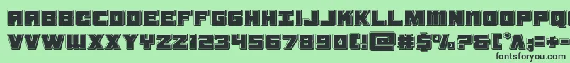 samuraiterrapinbevel Font – Black Fonts on Green Background