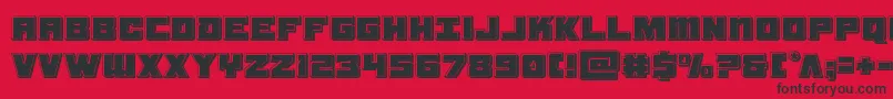 samuraiterrapinbevel Font – Black Fonts on Red Background