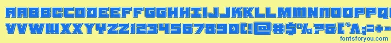 samuraiterrapinbevel Font – Blue Fonts on Yellow Background