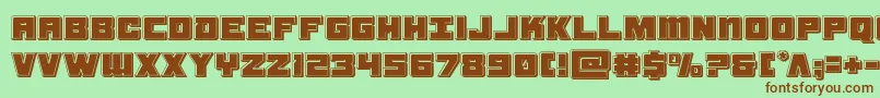 samuraiterrapinbevel Font – Brown Fonts on Green Background