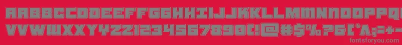 samuraiterrapinbevel Font – Gray Fonts on Red Background