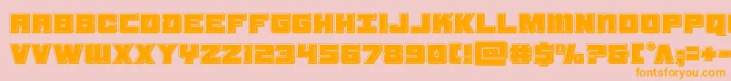 samuraiterrapinbevel Font – Orange Fonts on Pink Background