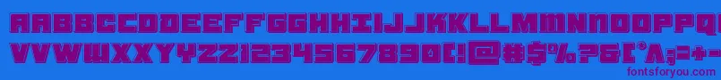 samuraiterrapinbevel Font – Purple Fonts on Blue Background