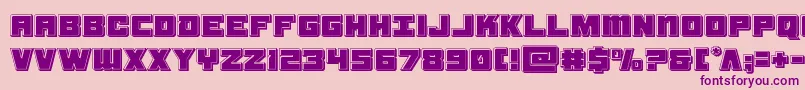 samuraiterrapinbevel Font – Purple Fonts on Pink Background