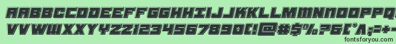 samuraiterrapinbevelital Font – Black Fonts on Green Background