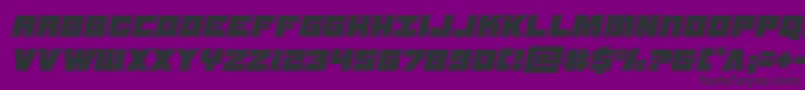 フォントsamuraiterrapinbevelital – 紫の背景に黒い文字