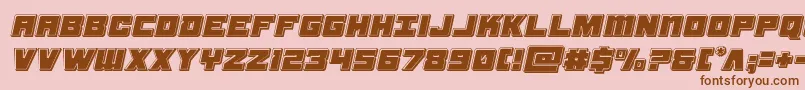 samuraiterrapinbevelital Font – Brown Fonts on Pink Background