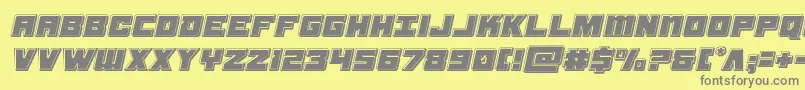 samuraiterrapinbevelital Font – Gray Fonts on Yellow Background