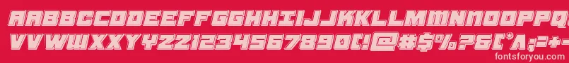 samuraiterrapinbevelital Font – Pink Fonts on Red Background