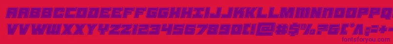 samuraiterrapinbevelital Font – Purple Fonts on Red Background