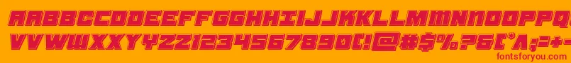 samuraiterrapinbevelital Font – Red Fonts on Orange Background