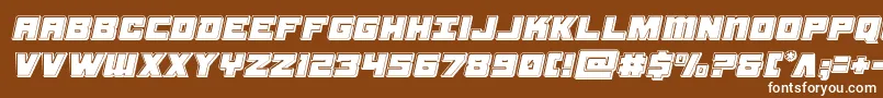 samuraiterrapinbevelital Font – White Fonts on Brown Background