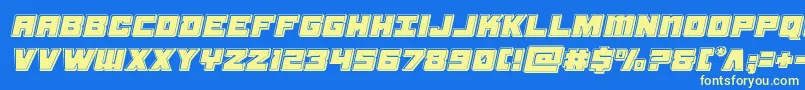 samuraiterrapinbevelital Font – Yellow Fonts on Blue Background