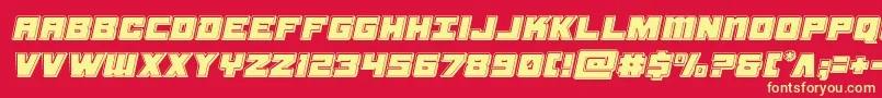 samuraiterrapinbevelital Font – Yellow Fonts on Red Background