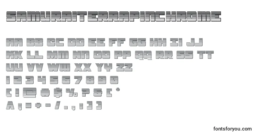 Fuente Samuraiterrapinchrome - alfabeto, números, caracteres especiales