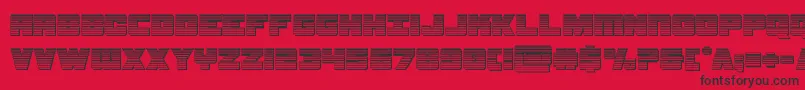 samuraiterrapinchrome Font – Black Fonts on Red Background