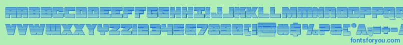 fuente samuraiterrapinchrome – Fuentes Azules Sobre Fondo Verde