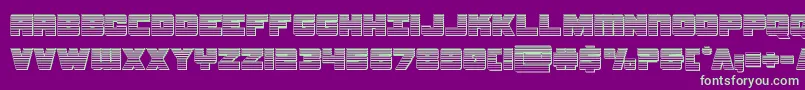 samuraiterrapinchrome Font – Green Fonts on Purple Background