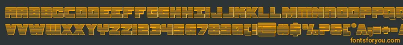 samuraiterrapinchrome-Schriftart – Orangefarbene Schriften auf schwarzem Hintergrund