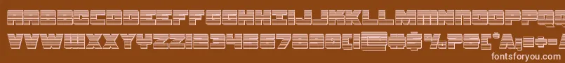 Шрифт samuraiterrapinchrome – розовые шрифты на коричневом фоне