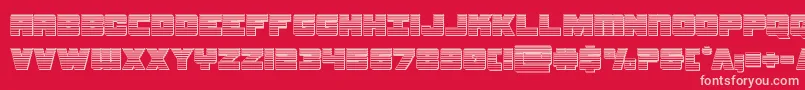 samuraiterrapinchrome Font – Pink Fonts on Red Background